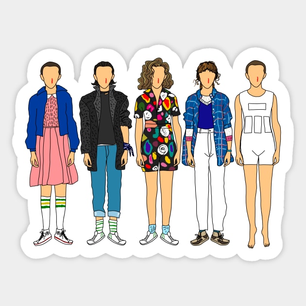 Stranger Thing Eleven Outfits Sticker by notsniwart